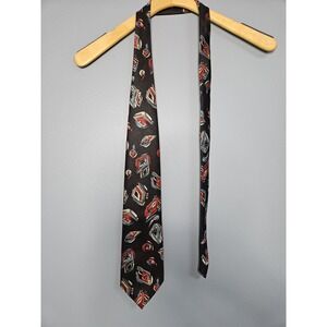 Vintage Wembley Necktie Abstract Art Geometric Red Blue Black Gold Pattern work